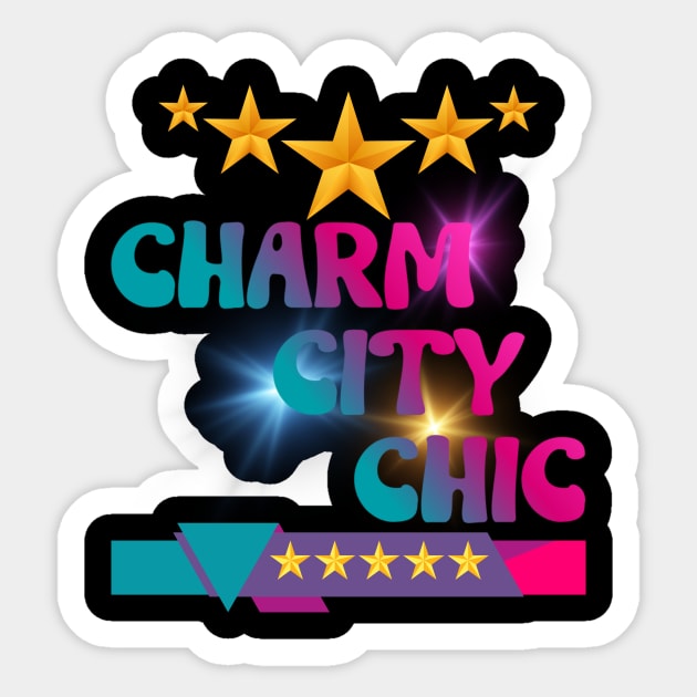 5 STAR CHARM CITY CHIC DESIGN Sticker by The C.O.B. Store